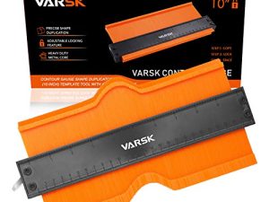 VARSK Contour Gauge Duplicator مع قفل 10 بوصة - أداة قياس ملف التعريف الناسخ للشكل - أدوات تخزين هدايا الكريسماس الرائعة للرجال DIY أعمال النجارة والنجارة والأرضيات