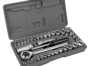 أداة الأداء W1173 SAE / Metric 40 قطعة مجموعة مقابس (محرك 1/4 بوصة و 3/8 بوصة) ، فضي