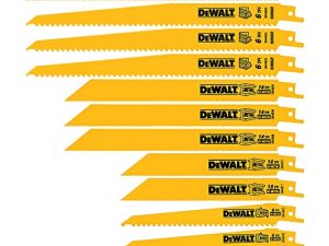 شفرات المنشار الترددية DEWALT ، مجموعة ثنائية المعدن مع علبة ، 12 قطعة (DW4892)