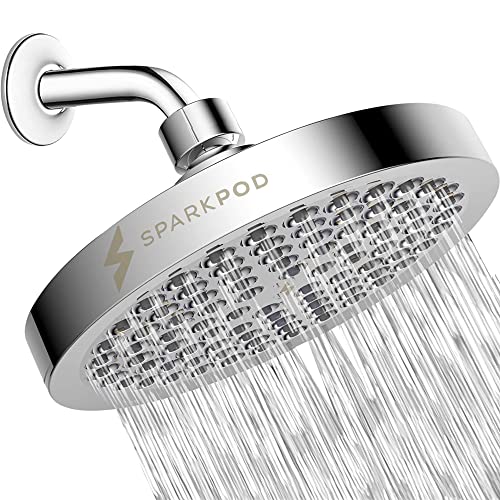 رأس دش SparkPod - مطر عالي الضغط - مظهر عصري فاخر - تثبيت بدون متاعب لمدة دقيقة واحدة - البديل المثالي القابل للتعديل لرؤوس دش الحمام (كروم مصقول فاخر) رأس دش SparkPod - مطر عالي الضغط - مظهر عصري فاخر - تثبيت بدون متاعب لمدة دقيقة واحدة - البديل المثالي القابل للتعديل لرؤوس دش الحمام (كروم مصقول فاخر)