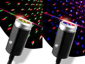مصباح ليلي على شكل نجمة USB ، عبوتان ، 3 ألوان - 7 تأثيرات إضاءة ، مصابيح سقف Aevdor أوتوماتيكية على شكل نجمة ، ديكور ضوء نجمة رومانسي قابل للتعديل لغرفة النوم ، وسقف حفلات السيارة والمزيد - التوصيل والتشغيل