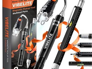هدايا عيد الميلاد VIBELITE للرجال ، أدوات رائعة ، أداة التقاط مغناطيسية وقلم متعدد الأدوات 6 في 1 مع قلم شاشة تعمل باللمس ، مساطر ، مستوى الفقاعات ، فلاتهيد ، مفك براغي فيليبس ، قلم حبر جاف ، عبوتان