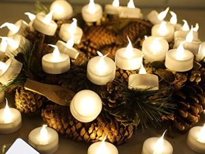 مصباح شاي LED من Topstone ، مصباح إضاءة وامض عديم اللهب مع جهاز تحكم عن بعد ، شمعة شموع LED طويلة الأمد تعمل بالبطارية مع مؤقت ، للاحتفال الموسمي والمهرجاني ، عبوة من 12 (أبيض دافئ)