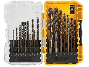 DEWALT DWA1181 طقم لقمة مثقاب ملتوية مطلية بأكسيد أسود مكون من 21 قطعة