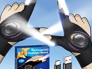 قفازات مصباح يدوي LED للرجال - أدوات تخزين للرجال والنساء ، زوج وأب قابل لإعادة الشحن ، مصباح يدوي قابل لإعادة الشحن لصيد الأسماك والتخييم وإصلاح أداة رائعة لتكنولوجيا الكريسماس وأعياد الميلاد أفكار هدايا عيد الأب
