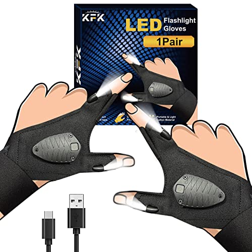 KFK Stocking Stuffers for Men LED Flashlight Gloves هدايا للرجال ، قفازات مع مصابيح قابلة لإعادة الشحن ، أدوات للرجال ، هدايا للرجال للكريسماس ، أعياد الميلاد ، الأب ، الزوج ، العامل الماهر KFK Stocking Stuffers for Men LED Flashlight Gloves هدايا للرجال ، قفازات مع مصابيح قابلة لإعادة الشحن ، أدوات للرجال ، هدايا للرجال للكريسماس ، أعياد الميلاد ، الأب ، الزوج ، العامل الماهر