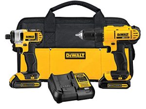 DEWALT 20V MAX اللاسلكي المثقاب والسائق ، مجموعة أدوات الطاقة مع بطاريتين وشاحن (DCK240C2)