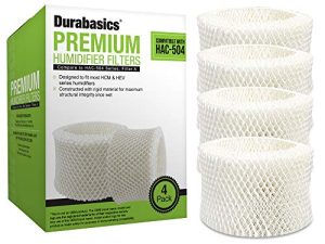 Durabasics 4 عبوات من فلاتر المرطب المتميزة المتوافقة مع مرشح مرطب الهواء هانيويل HAC-504 و HAC-504AW ومرشح هانيويل A | بديل لمرشح هانيويل HCM 350 ومرطبات Cool Mist