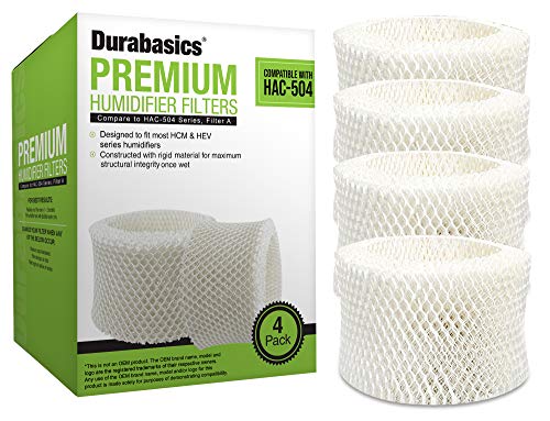 Durabasics 4 عبوات من فلاتر المرطب المتميزة المتوافقة مع مرشح مرطب الهواء هانيويل HAC-504 و HAC-504AW ومرشح هانيويل A | بديل لمرشح هانيويل HCM 350 ومرطبات Cool Mist Durabasics 4 عبوات من فلاتر المرطب المتميزة المتوافقة مع مرشح مرطب الهواء هانيويل HAC-504 و HAC-504AW ومرشح هانيويل A | بديل لمرشح هانيويل HCM 350 ومرطبات Cool Mist
