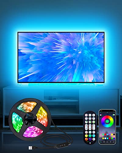 Daymeet TV Led Lights ، LED Lights for TV Led Backlight for 32-60 inch، 9.8 ft TV Led Light Strip ، RGB Color Changing LED TV Light with Remote ، Music Sync Bluetooth APP Powered USB Daymeet TV Led Lights ، LED Lights for TV Led Backlight for 32-60 inch، 9.8 ft TV Led Light Strip ، RGB Color Changing LED TV Light with Remote ، Music Sync Bluetooth APP Powered USB
