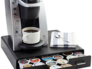 درج تخزين كبسولات القهوة من أمازون بيسيكس لأكواب K-Cup ، سعة 36 قرنة ، أسود