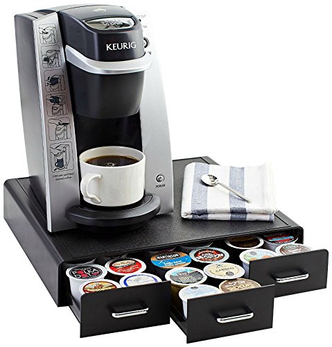 درج تخزين كبسولات القهوة من أمازون بيسيكس لأكواب K-Cup ، سعة 36 قرنة ، أسود درج تخزين كبسولات القهوة من أمازون بيسيكس لأكواب K-Cup ، سعة 36 قرنة ، أسود
