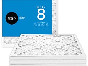 ببساطة بواسطة MervFilters فلتر هواء 12x12x1 ، MERV 8 ، MPR 600 ، فلتر هواء فرن التيار المتردد ، 6 عبوات