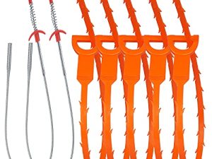 7 عبوات من OneHERE Hair Drain Clog Remover Tool، 20 Inch Hair Drain Clog Remover Cleaning Tools، 24 Inch Drain Cleaner، Tools for Drain Cleaner for Kitchen Sink، Bathroom Tub، Sewer، Toilet