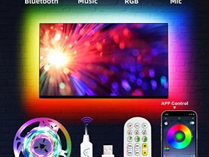 Daymeet LED Lights for TV ، 9.8FT Led Backlight TV Lights ICRGB Led TV Lights for 32-60inch TV ، USB Led Strip Lights لمزامنة أضواء LED TV مع الموسيقى Bluetooth APP التحكم في LED قطاع أضواء لغرفة النوم