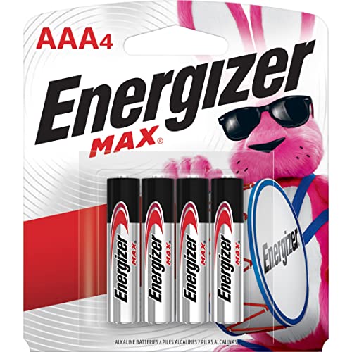 بطاريات Energizer AAA ، Max Triple A قلوية ، عدد 4 بطاريات Energizer AAA ، Max Triple A قلوية ، عدد 4