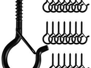 BEHENO 20 قطعة Q-Hanger ، خطافات لولبية للأضواء الخارجية ، تصميم مشبك أمان ، سهل التحرير
