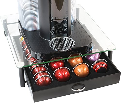 حامل درج تخزين من الزجاج المقوى من DecoBros للكبسولات من Nespresso Vertuoline حامل درج تخزين من الزجاج المقوى من DecoBros للكبسولات من Nespresso Vertuoline