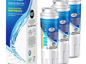 ICEPURE UKF8001 متوافق مع Whirlpool EDR4RXD1، 4396395، Maytag UKF8001، UKF8001AXX، فلتر مياه ثلاجة EveryDrop 4، RFC0900A، UKF8001AXX-200، UKF8001P، 469006، PUR، Puriclean II، عبوة من 3
