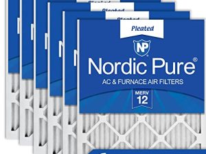 Nordic Pure 16x20x1 MERV 12 مطوي فلاتر هواء فرن التيار المتردد 6 عبوات
