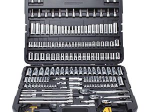 مجموعة أدوات ميكانيكا DEWALT ، SAE والمتري ، 1/2 ، 1/4 ، 3/8 أحجام محرك ، 192 قطعة (DWMT75049)