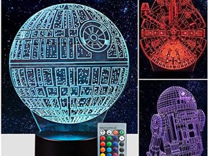 Manco 3 Pattern 16 Colors 3D Star Wars Night Light Star Wars 3D Lamp هدايا عيد الميلاد لمحبي حرب النجوم